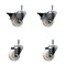 Service Caster 3'' Nylon Wheel Swivel 7/16'' Grip Ring Stem Caster Set 2 Brakes, 4PK SCC-GR20S314-NYS-PLB-716138-2-S-2 - alternate 1